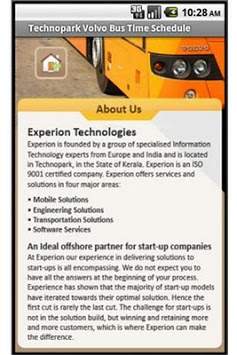 Technopark Volvo Bus Schedule screenshot 1