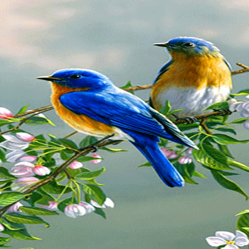 Cute Blue Birds LWP icon