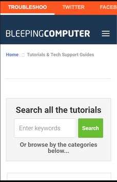 Troubleshooting screenshot 1