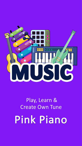 Pink Piano Keyboard - Music And Song Instruments screenshot 1
