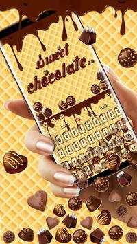 Sweet Chocolate Gravity Keyboard Theme screenshot 1