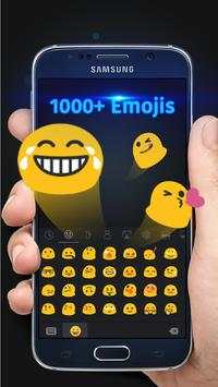 Cool Black Keyboard Theme & Emoji screenshot 2