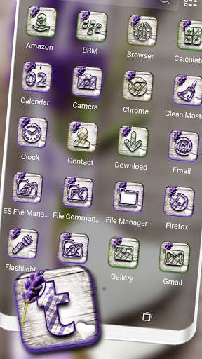 Lavender Heart Launcher Theme screenshot 2