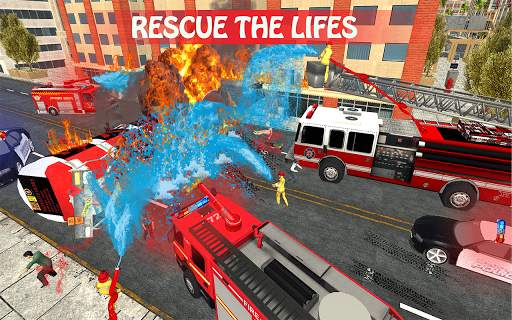 Emergency Fire Fighter Simulator: Fire Engine Game 3 تصوير الشاشة