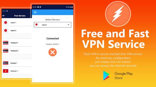 Flash VPN - Free high speed, ultra secure VPN screenshot 1