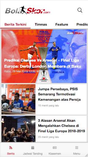 BolaSkor - Berita sepak bola terkini screenshot 1
