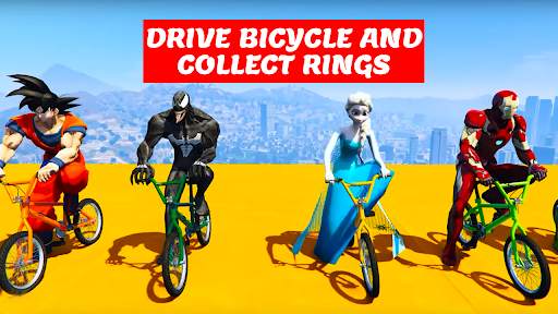 Superheroes BMX Racing Game screenshot 1