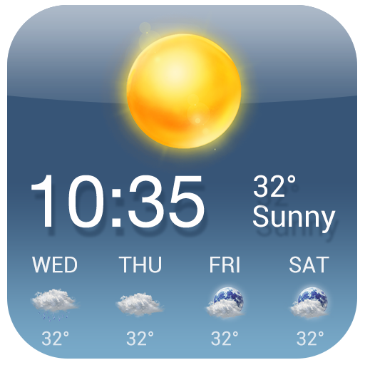 OS Style Daily live weather forecast icon