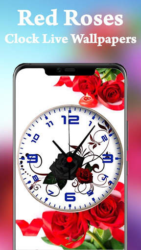 Rose Live Clock Wallpaper - Flower Clock on Screen screenshot 4
