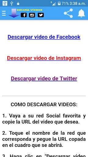 Descargador de Vídeos de Redes Sociales screenshot 1