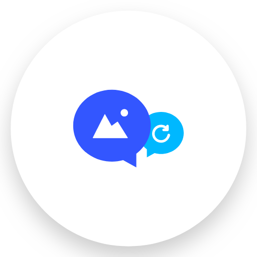 Messenger Media backup - line, kakotalk backup icon