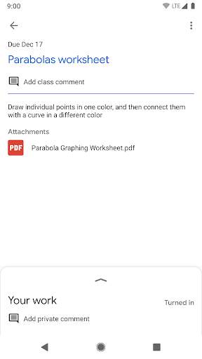 Google Classroom screenshot 6