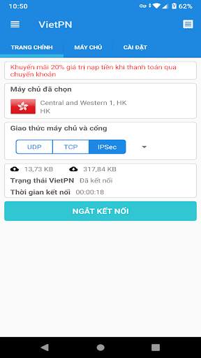 VIETPN High speed VPN screenshot 1