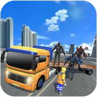 Fighting Car Robot Transporter Truck
