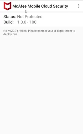 McAfee Mobile Cloud Security App screenshot 1