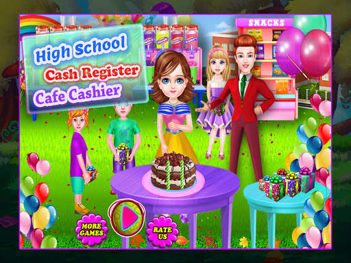 School Cafe Cash Register Girl screenshot 1
