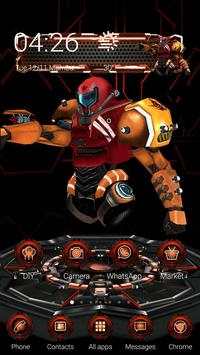 3D Iron Tech Robot Launcher Theme screenshot 4