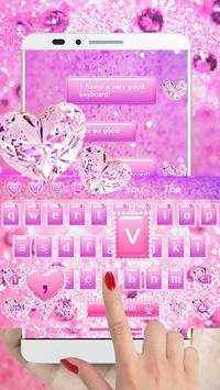 Pink Diamond Keyboard Theme screenshot 1