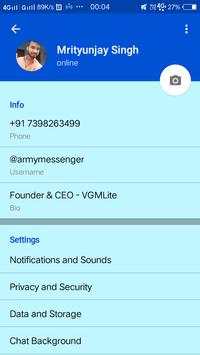 ARMY Messenger : Indian Messaging App screenshot 1