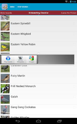 Australian Birds Sounds Free स्क्रीनशॉट 11