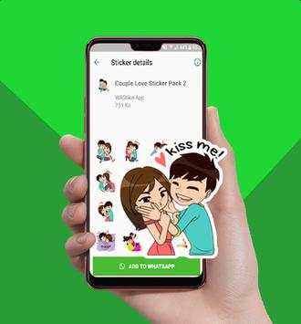 Romantic Couple Love Story WA Stickers Pack screenshot 1