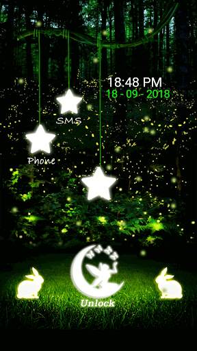 Fireflies Stars Lock Screen screenshot 5