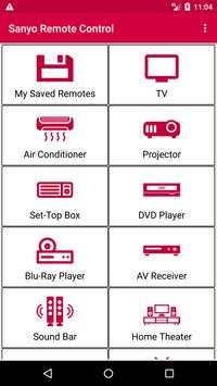 Sanyo Remote Control screenshot 1