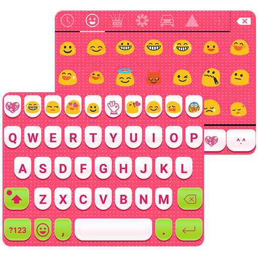 Cute Pink Emoji Keyboard Theme icon