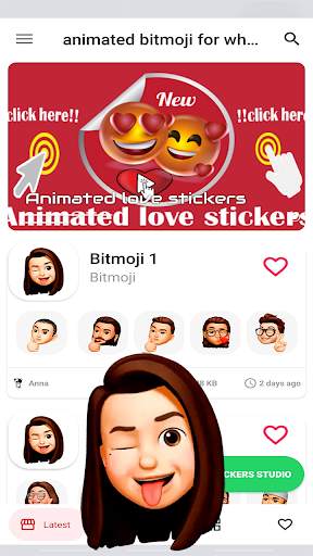 WAStickerApps Animated Bitmoji for WhatsApp screenshot 1