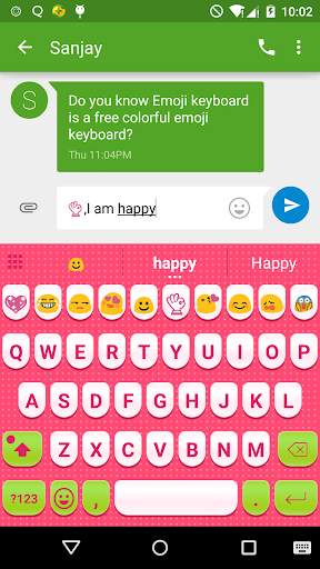 Cute Pink Emoji Keyboard Theme screenshot 5