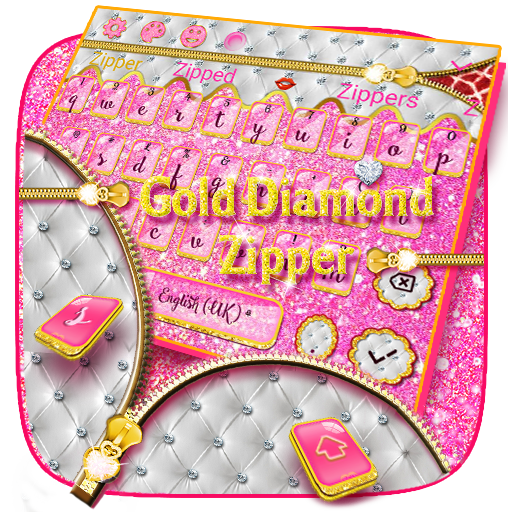 💎Gold Diamond Zipper Keyboard icon