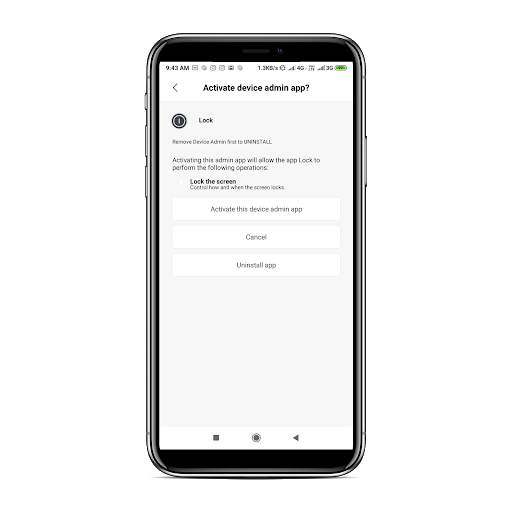 Lock - smallest app to lock device on one tap 1 تصوير الشاشة