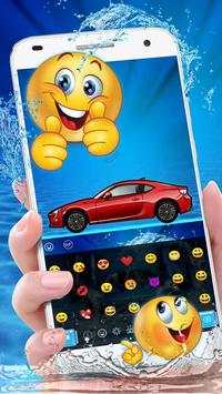 Clavier de voiture de sport bleu screenshot 3