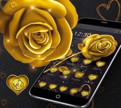 Golden Rose Love Luxury Theme скриншот 1