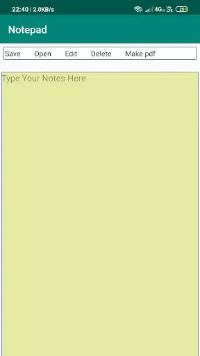 Notepad screenshot 1