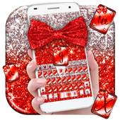 Red Glitter Bow Theme 10001004
