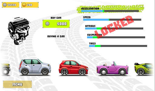 Racing on cartoon cars on the hills and mountains screenshot 4