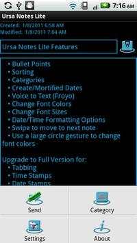 Ursa Notes Lite screenshot 3