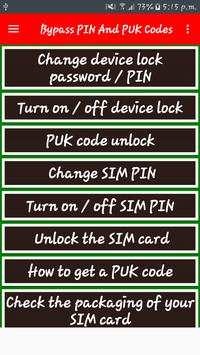 Bypass PIN And PUK Codes 1 تصوير الشاشة