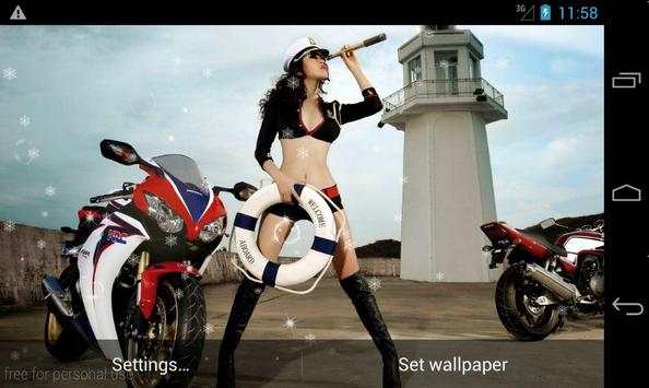 Racing Girl LiveWallpaper स्क्रीनशॉट 2