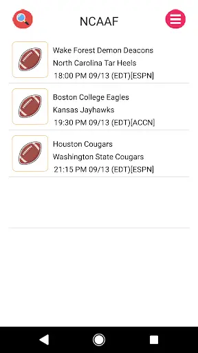 Pro Live Streaming NFL NBA NCAAF NAAF NHL And More screenshot 2