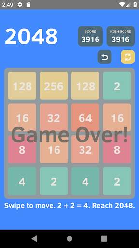 2048 Simple Puzzle Game screenshot 3