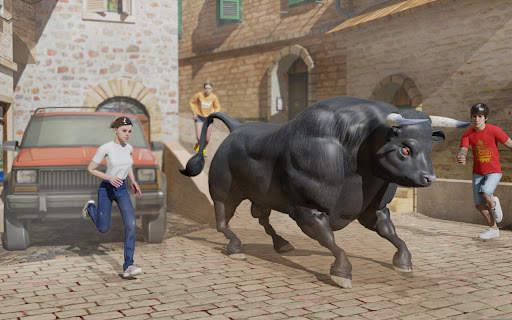 Angry Bull Attack Cow Games 3D screenshot 1