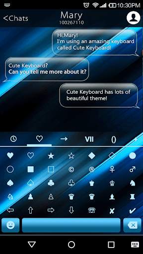 Science Blue Emoji Keyboard screenshot 3