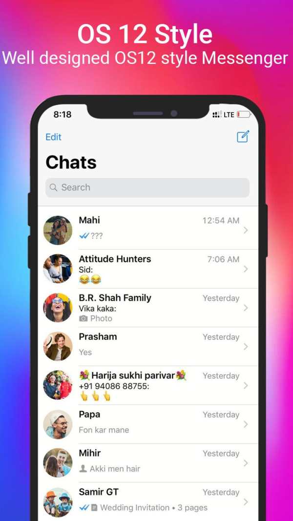Themes Color Messenger - Color SMS, Customize chat screenshot 7
