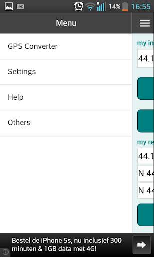 GPS coordinaten converter screenshot 5