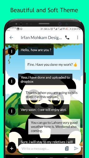 Cute Panda SMS Dual Theme screenshot 3