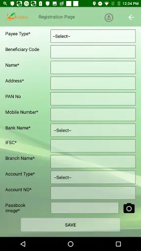 Payee Registration screenshot 2