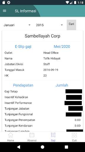HRIS SL Corp (Human Resource Information System) screenshot 2