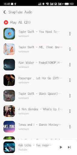 Tube Music Player 6 تصوير الشاشة